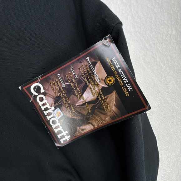 Carhartt Active Jacket Quilt Lined Mens 2XL J140 BLK Black NOS NWT - Picture 5 of 14